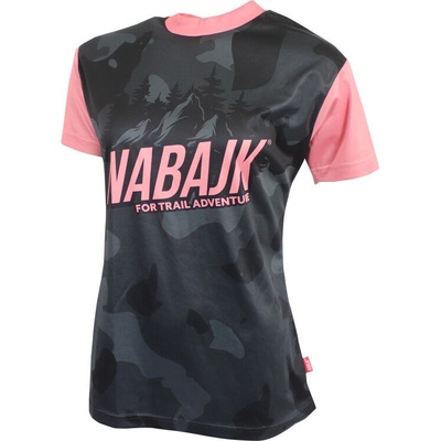 Nabajk Kubba ladies short sleeve black camo/old pink