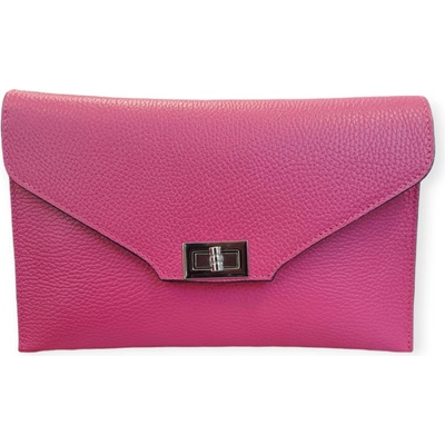 Vera Pelle střední crossbody kožená doplňky 3111 D102 růžová stříbrné růžová