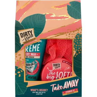 Dirty Works Подаръчен комплект Take Away, 2 части + Гъба за баня