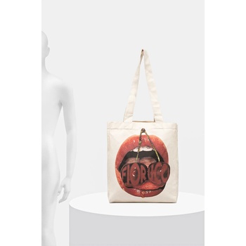 Fiorucci Памучна чанта Fiorucci Mouth Print (U01FPABA207CO03WH02)