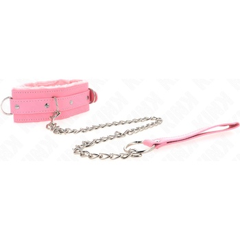Kink Collar with Leash Pink