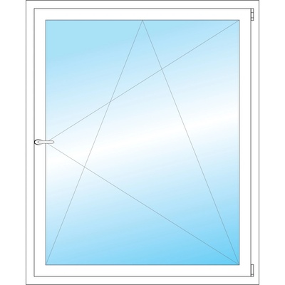 OKNA HNED Plastové okno 114x139 cm bílé otevíravé a sklopné pravé