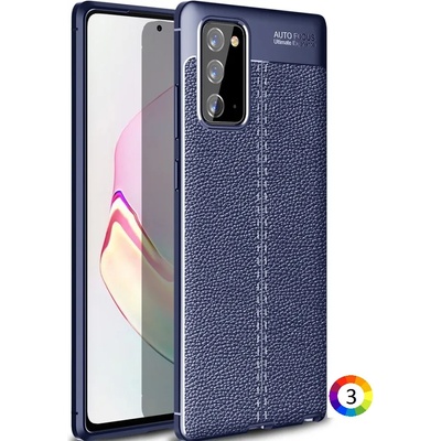 Samsung Galaxy Note 20/Note 20 5G Удароустойчив Litchi Skin Калъф и Протектор