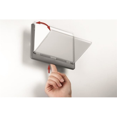 Durable Informační tabulka CLICK SIGN, šedá, 148,5 x 210 mm