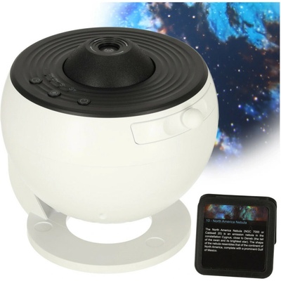KIK Planetárium – hviezdny projektor LED USB, 12 diskov, otáčanie, časovač, nočná lampa
