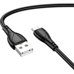 BOROFONE Кабел за данни / зареждане - Borofone (BX121 Energy Series) - USB към Micro-USB, PVC, 2.4A, 1m - Черен