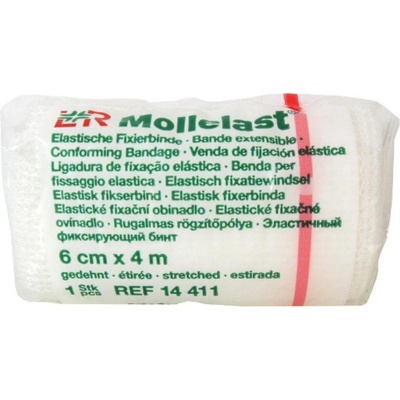 Mollelast 6 cm x 4 m obväz elastický fixačný jednotlivo balený 1 ks