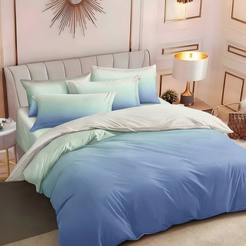 EmonaMall Двулицево спално бельо с ластик EmonaMall, 6 части - Модел S17702 (S17702-66666e)