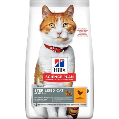 Hill's Science Plan granule pre kastrované dospelé mačky s kuracím 1,5 kg