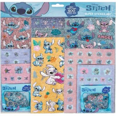 Karton PP set nálepek Stitch
