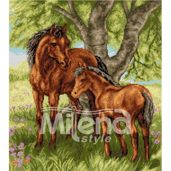 Milena Style Коне в гората - гоблен със схема конци Ariadna 1: 4