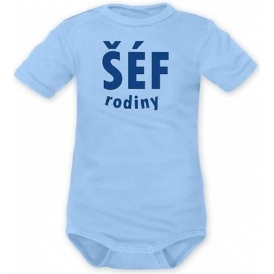 DEJNA Body krátky rukáv ŠÉF RODINY modré