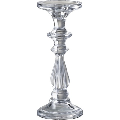 Skleněný transparentní svícen Tibo medium - Ø 10*25cm - J-Line by Jolipa