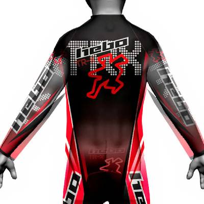 Блуза с дълъг ръкав Hebo PRO TR-X long sleeve jersey - Red / Black (Red)