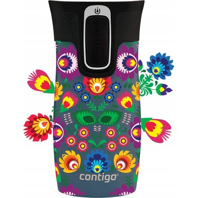 Contigo West Loop termohrnek Mini 300 ml Folklor Modrá metalíza