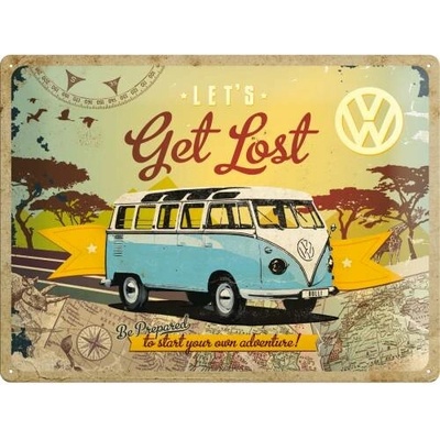 Postershop Plechová cedule: Volkswagen Let's Get Lost - 30x40 cm