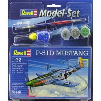 Revell model set plane 64148 P 51D Mustang 1:72