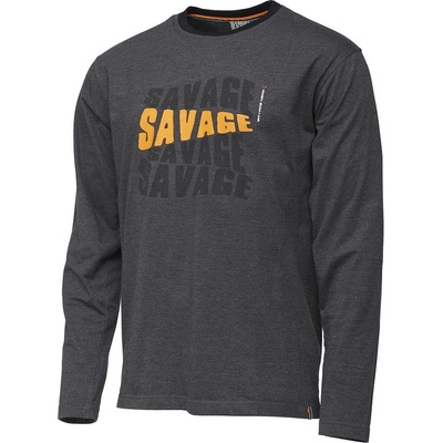 Savage Gear Tričko Simply Savage Logo Tee Long Sleeve