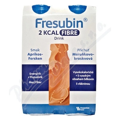 Fresubin 2 kcal Fibre Drink Marhuľovo-broskyňová príchuť 4x200 ml nutričný nápoj