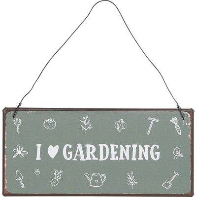 IB LAURSEN Plechová ceduľa I Love Gardening