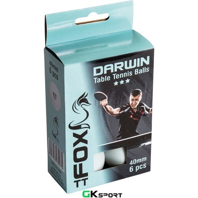 Комплект от 6 топчета за тенис на маса Fox TT Darwin 3 Star