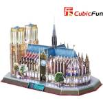 CubicFun 3D пъзел с LED светлини 149 части CubicFun - Нотр Дам дьо Пари (Франция)