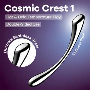 Satisfyer Стоманено дилдо с два края Satisfyer Cosmic Crest 1