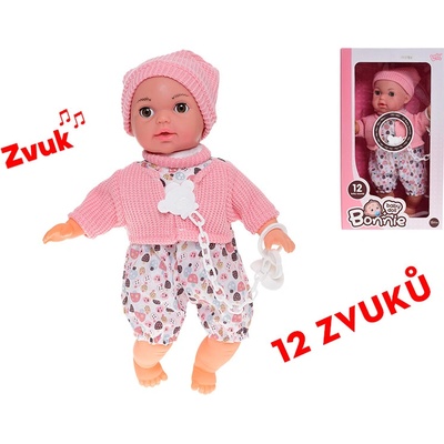 Mikro trading Miminko 30 cm 12 zvuků s dudlíkem