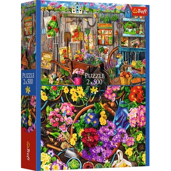 Trefl - Puzzle 2x500 Working in the Garden - 500 piese
