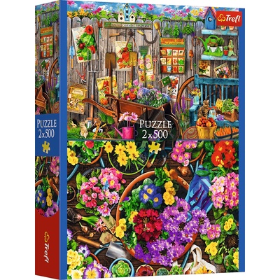 Trefl - Puzzle 2x500 Working in the Garden - 500 piese