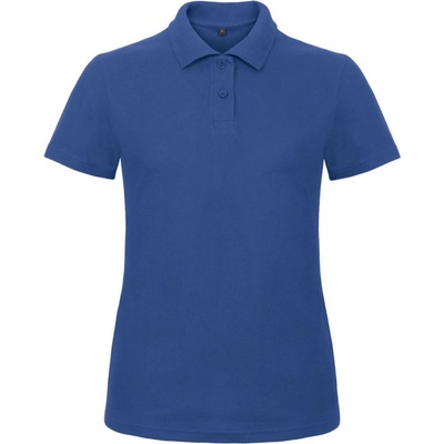 B&C Polokošile B&C ID.001 piqué krátký rukáv dámské COT 01ID1045000 Královská modrá