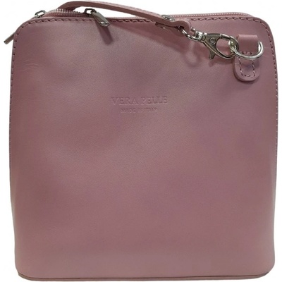 Vera Pelle kožená malá crossbody 8751 růžová