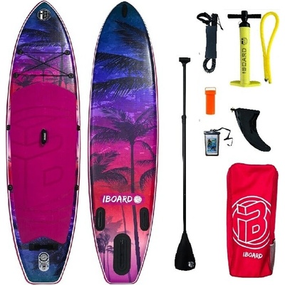 Paddleboard iBOARD 11' 1 Purple Palm 335 × 82 × 15 cm