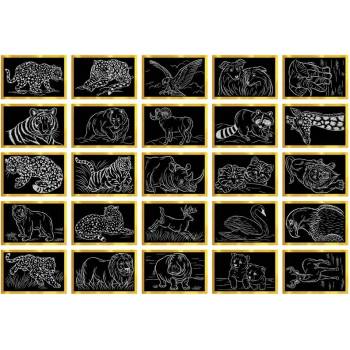 Škrábací obrázek zlatý