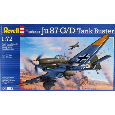 Revell Model Kit Plastic plane 04692 Junkers Ju87 G D Tank Buster 1:72 – Zboží Dáma