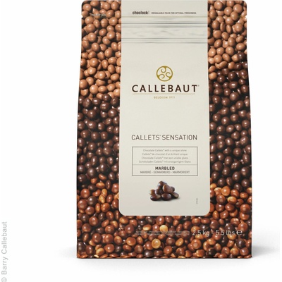 Callebaut Čokoládové perly lesklé mramorované 2,5kg