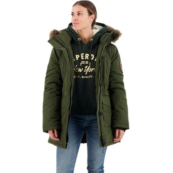SUPERDRY Анорак Superdry Everest Faux Fur parka - Green (Abyss Khaki)