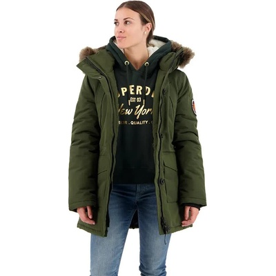 SUPERDRY Анорак Superdry Everest Faux Fur parka - Green (Abyss Khaki)