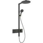 Hansgrohe Raindance Alive S - Душ комплект с термостат, диаметър 30 cm, 3 струи, EcoSmart, четкан черен хром 24596340 (24596340)