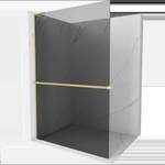 Mexen Kioto+ L душекран с рафт Walk-in 80 x 200 cm, графит, златно четкано - 800-080-123-55-40 (800-080-123-55-40)