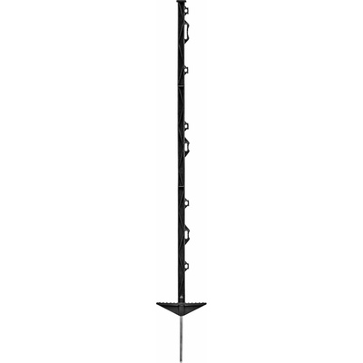 Fencee Plastový stĺpik pre elektrický ohradník, dĺžka 105 cm, 8 očiek, čierny