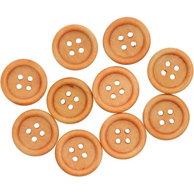 Ideal okrúhly gombík oranžové drevo 20 mm 10 kusov
