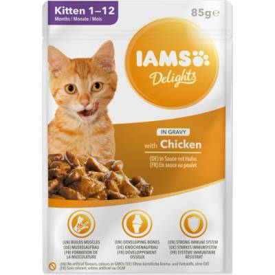 Iams Kitten delights kuřecí v omáčce 85 g