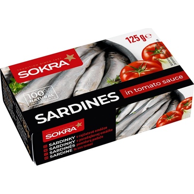 Sokra Sardinky v rajčatové omáčce 125 g