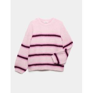 Marks & Spencer Свободен плетен пуловер (6-16 години) Marks & Spencer розов Marks & Spencer | Rozov | Момичешки | 7-8 години