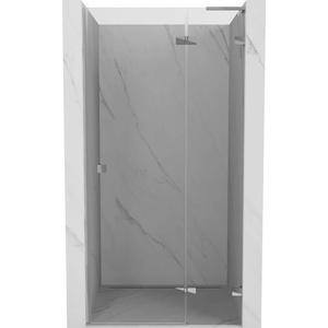 Mexen Lunar L, ляви отварящи се душ врати, прозрачни, хром - 834L-100-000-01-00-P (834L-100-000-01-00-P)