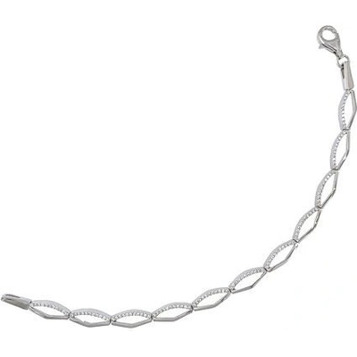 Infinitysilver stříbrný náramek obloučkový se zirkony OB22319