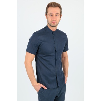 Centone Мъжка риза втален модел - Тъмно синя #268717 (268717_Тъмно синьо)