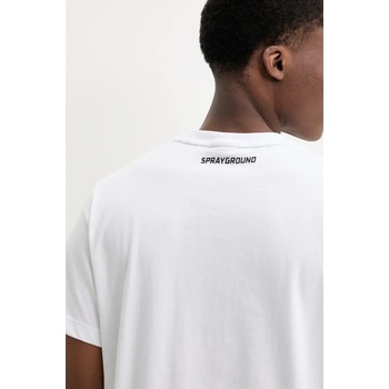 Sprayground Памучна тениска Sprayground в бяло с принт SP721WHT (SP721WHT)