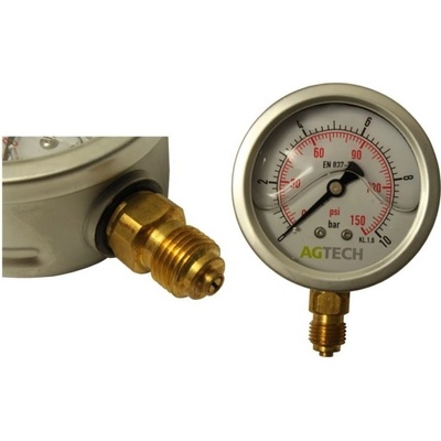 Manometer Fi 63 Bsp 1/4" Spodný rozsah 0-10 Bar Agtech